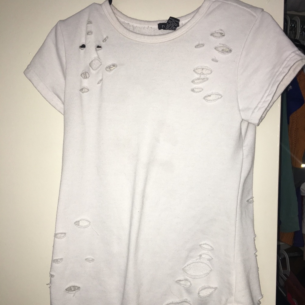 Ripped white top